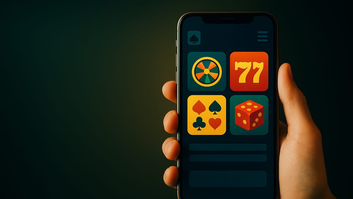 Telefonda ana ekrana eklenmiş Stake uygulaması ve giriş ekranı taslağı
